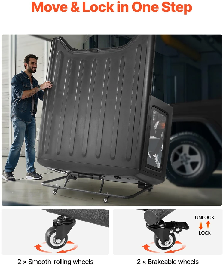 VEVOR Judamas kieto stogo vežimėlis Jeep Wrangler