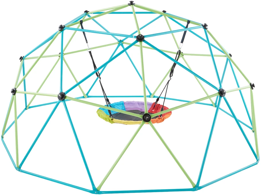 VEVOR 10 pėdų geometrinė laipiojimo kupolas su sūpynėmis
