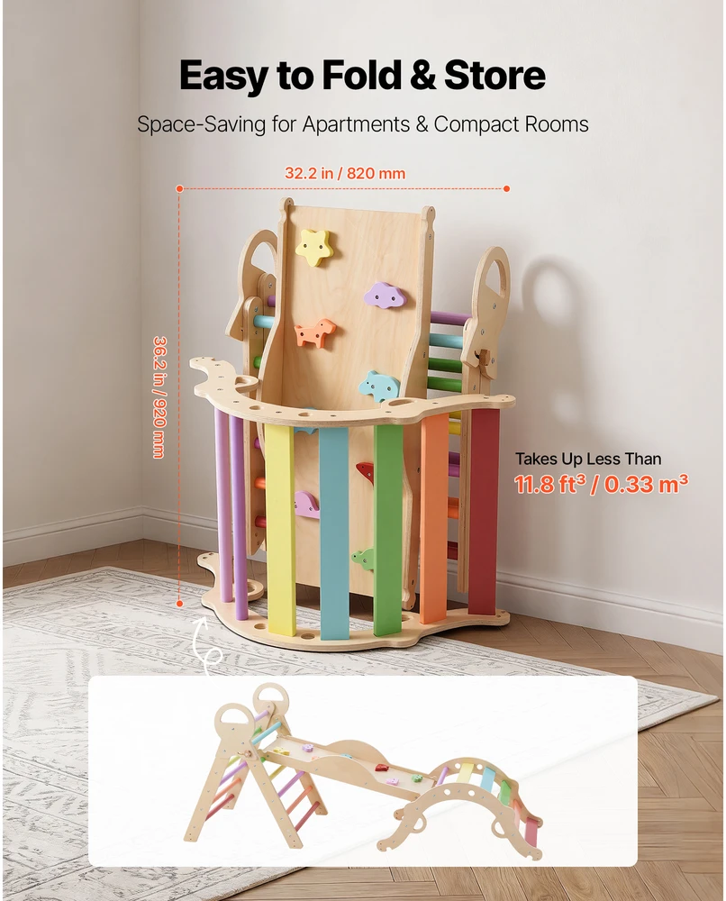 VEVOR Montessori laipiojimo rinkinys vaikams, 9-in-1