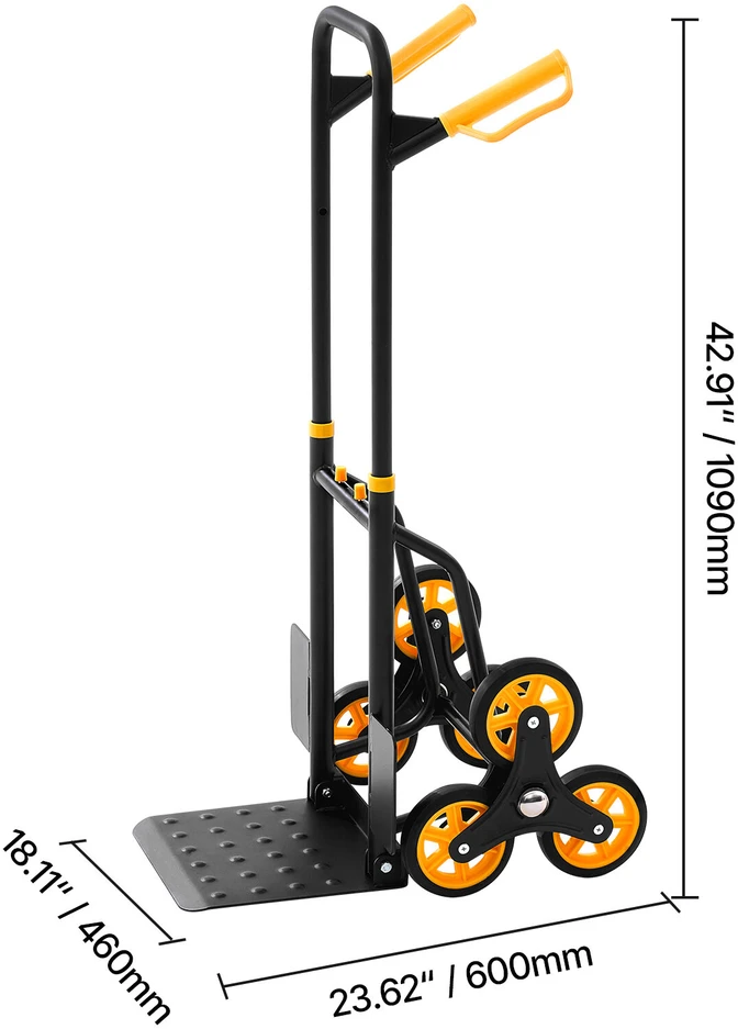 VEVOR Laiptavertis vežimėlis 6 ratų, 150 kg