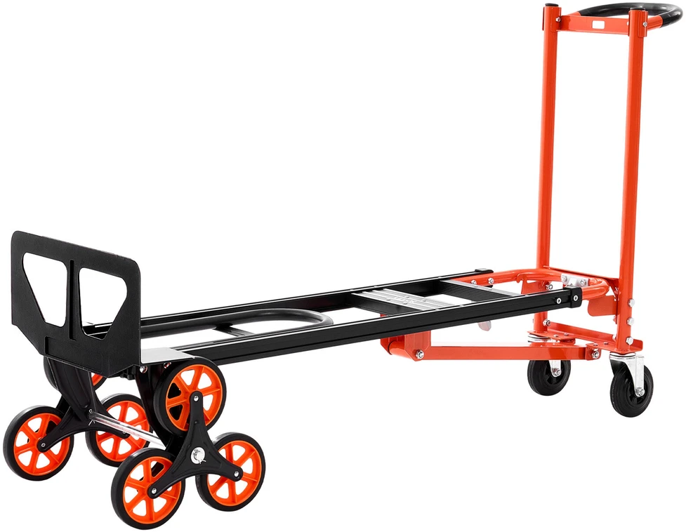 VEVOR 3 viename laiptų kopimo vežimėlis, 350 kg, sulankstomas