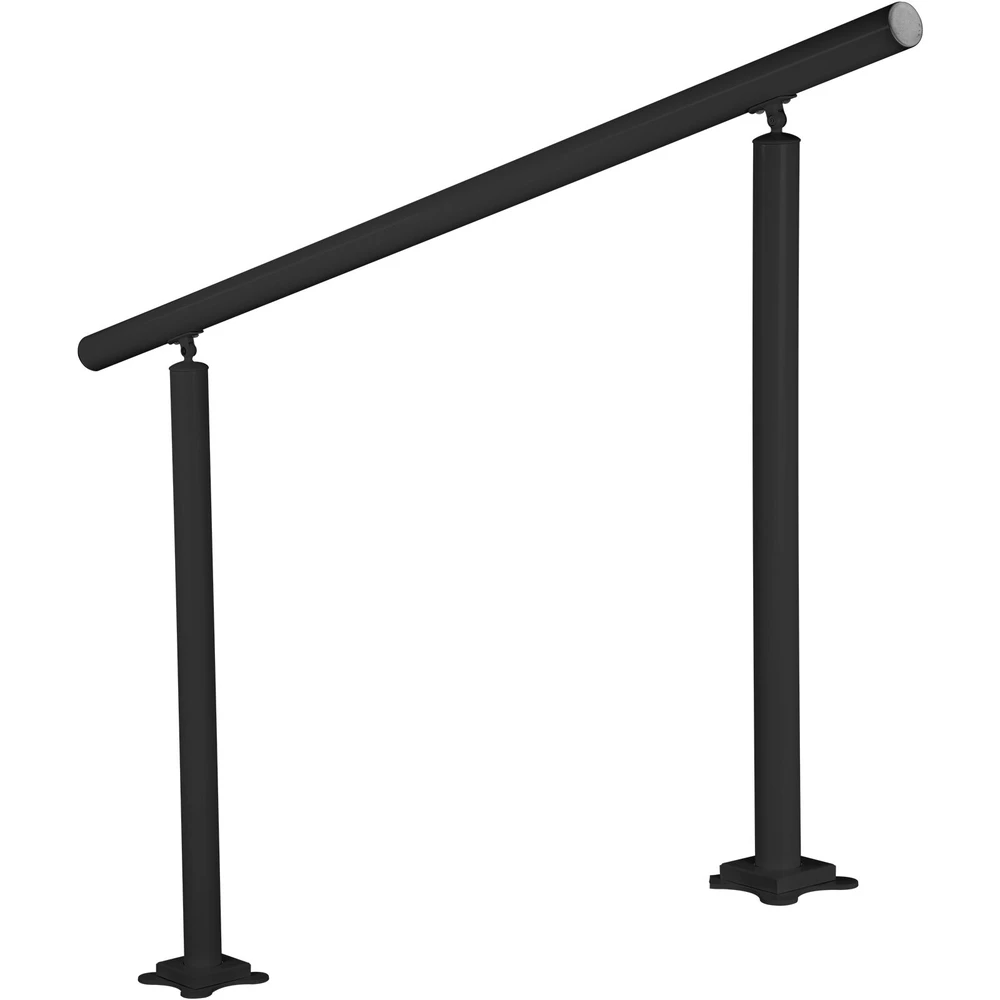 VEVOR Laiptų turėklų komplektas 5 FT, juodas aliuminis