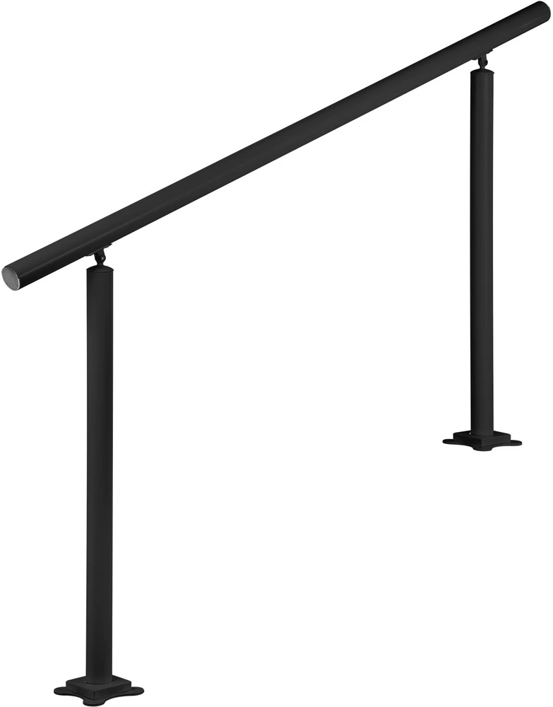 VEVOR Laiptų turėklų komplektas 5 FT, juodas aliuminis