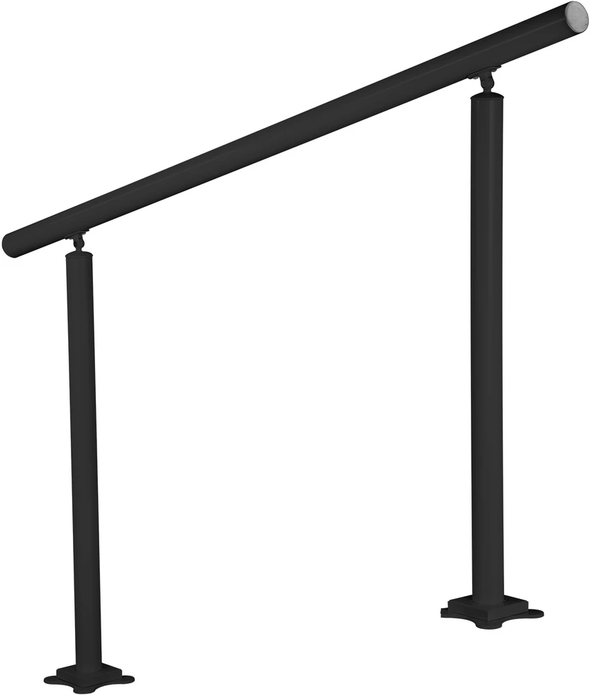 VEVOR Laiptų turėklų komplektas 5 FT, juodas aliuminis