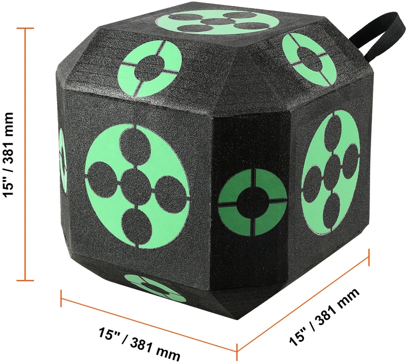VEVOR 15x15 cm šaudymo taikinys šaudymui iš lankų