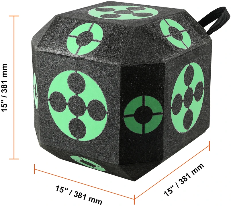 VEVOR 15x15 cm šaudymo taikinys šaudymui iš lankų
