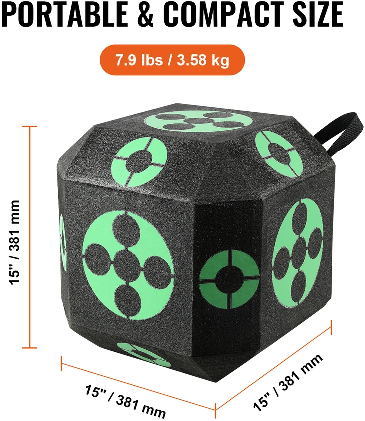 VEVOR 15x15 cm šaudymo taikinys šaudymui iš lankų