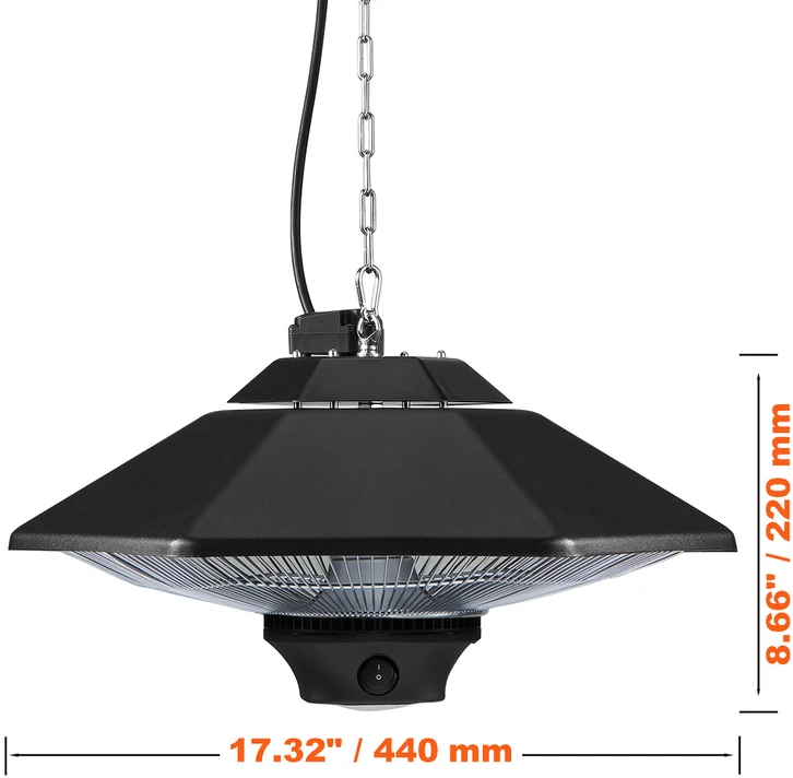 VEVOR Pakabinamas terasinis šildytuvas 2000W