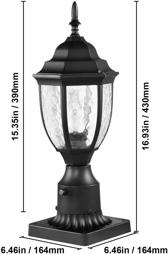 VEVOR 2 vnt. sutemos-aušra lauko šviestuvai 390 mm