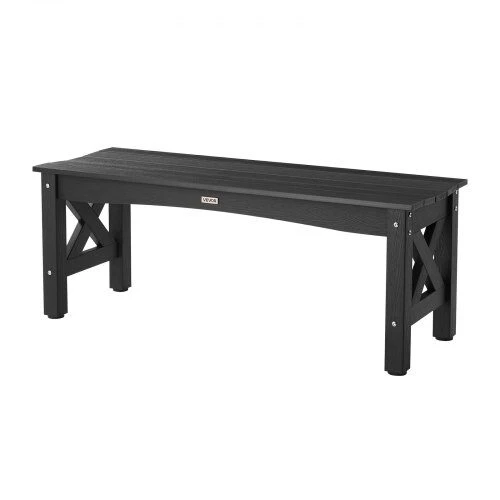VEVOR Lauko suoliukas 113 cm, plastikinis, 272 kg, juodas