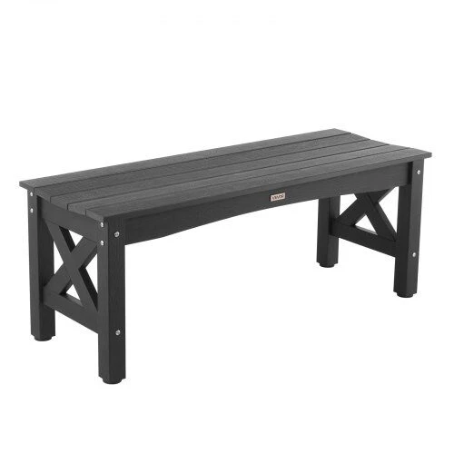 VEVOR Lauko suoliukas 113 cm, plastikinis, 272 kg, juodas