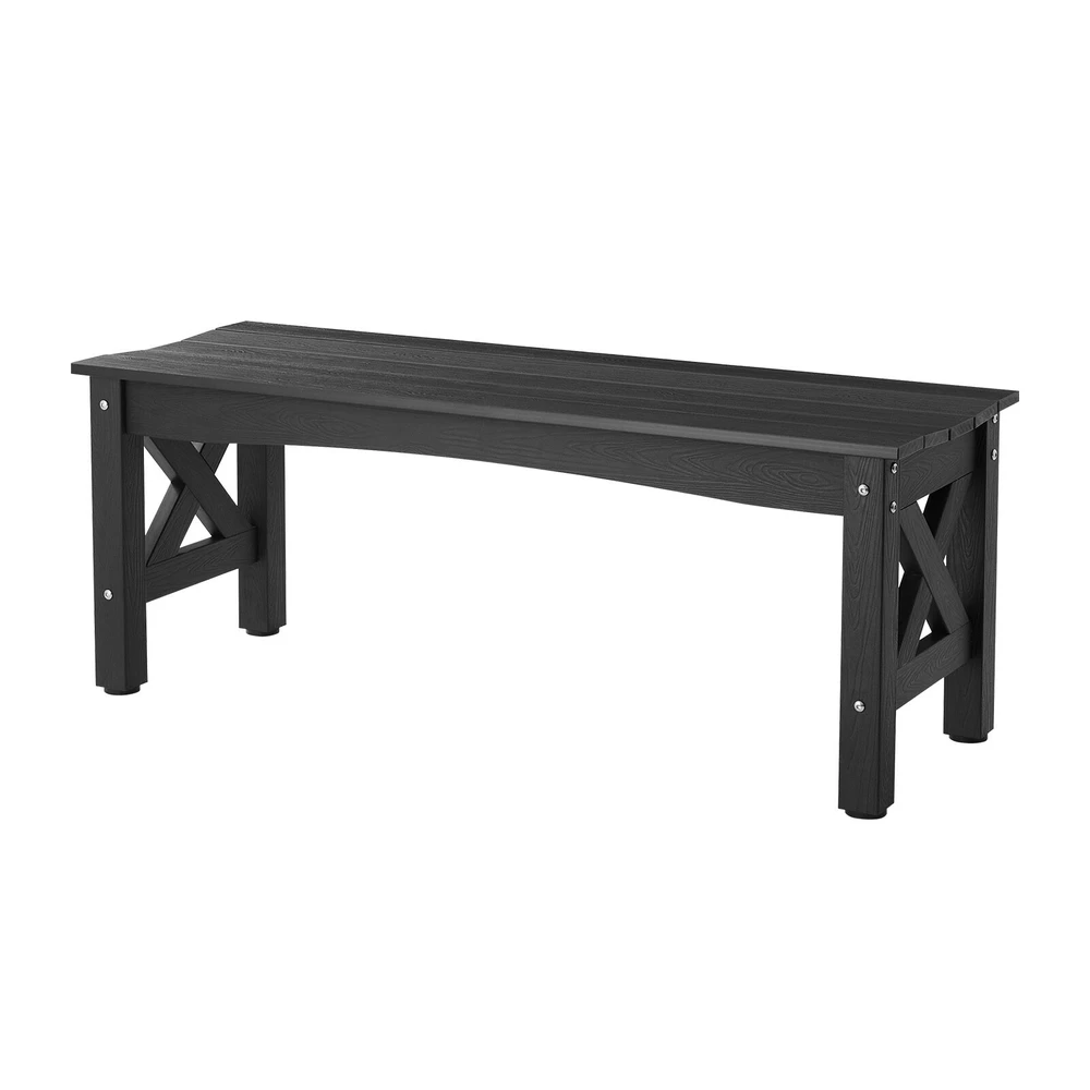 VEVOR Lauko suoliukas 113 cm, plastikinis, 272 kg, juodas