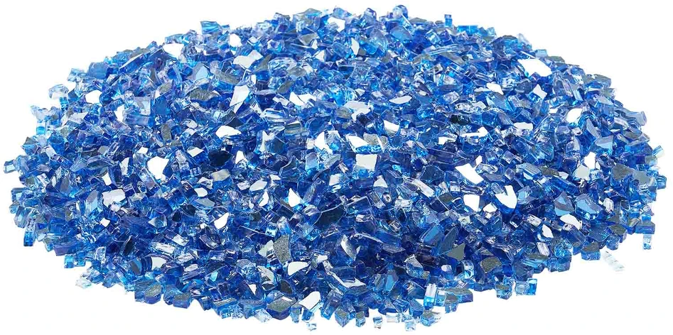 VEVOR mėlynos spalvos židinys stiklo uolienos 4,5kg