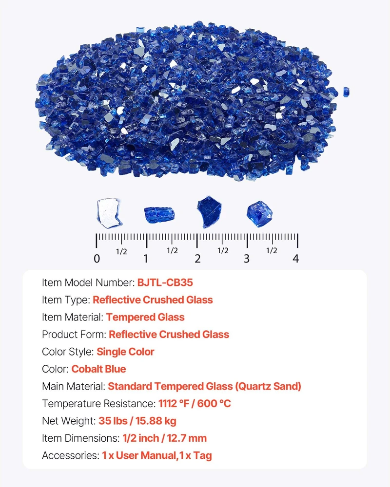 VEVOR 35 lb kobalto mėlynos priešgaisrinės uolienos