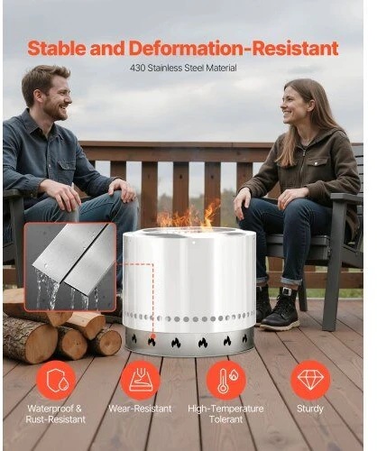 VEVOR solo stove bonfire 68.6 cm gaisro stovo žiedas
