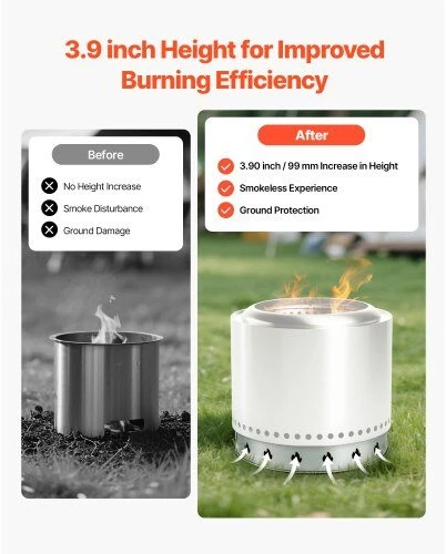 VEVOR solo stove bonfire 68.6 cm gaisro stovo žiedas