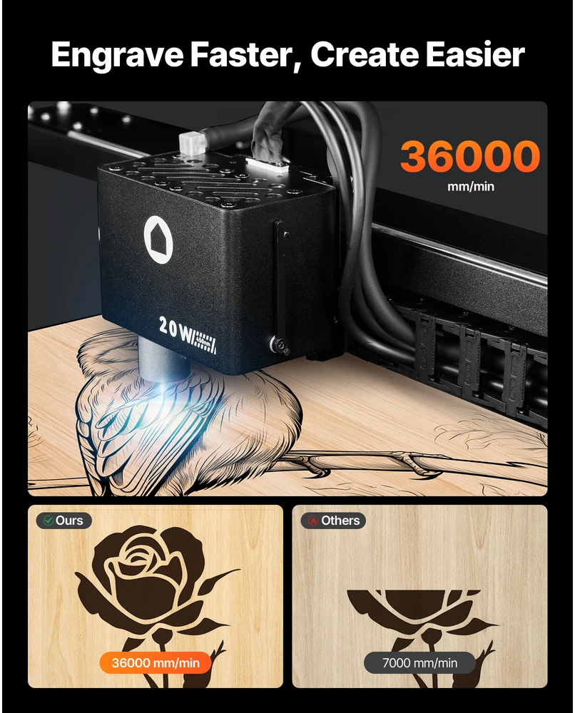 VEVOR 20W lazerinis graviravimo aparatas