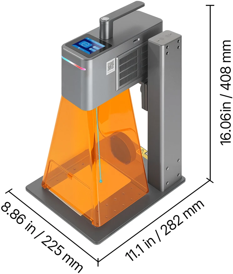 VEVOR Dviejų lazerių graviruoklis 2-in-1, 10,000 mm/s