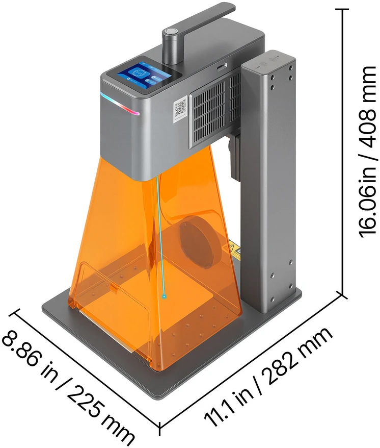 VEVOR Dviejų lazerių graviruoklis 2-in-1, 10,000 mm/s