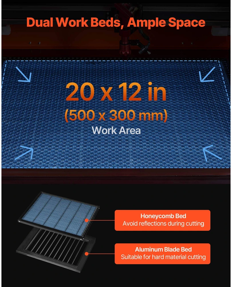 VEVOR 50W CO2 lazerinis graviruoklis