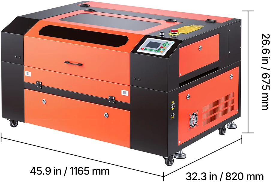 VEVOR 60W CO2 lazerinis graviravimo ir pjovimo įrenginys