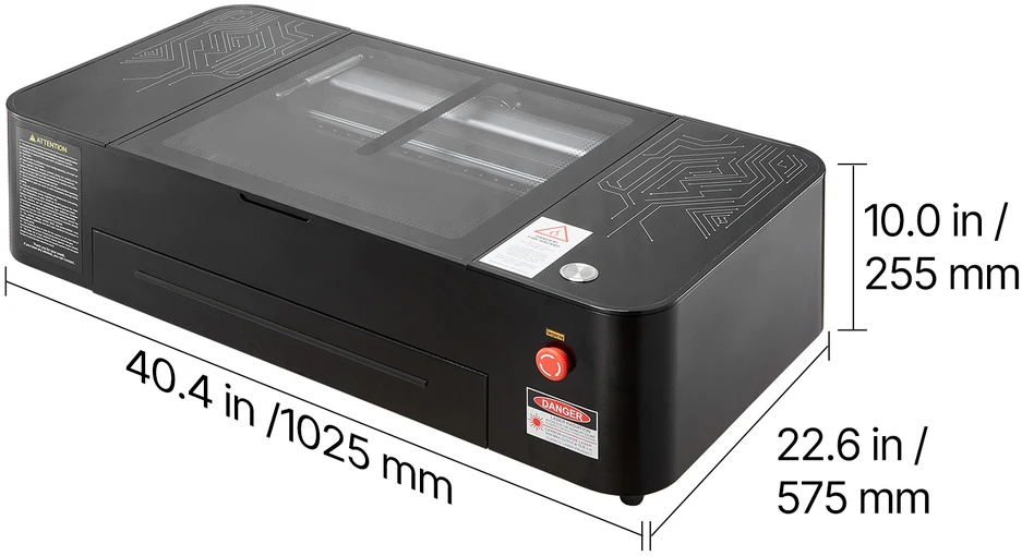 VEVOR 55W CO2 graviravimo lazeris su kamera