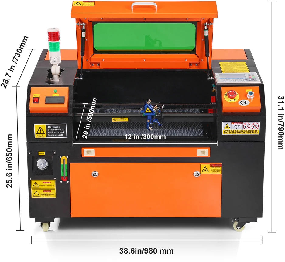 VEVOR 50W CO2 lazerinis graviravimo įrenginys 300x500 mm