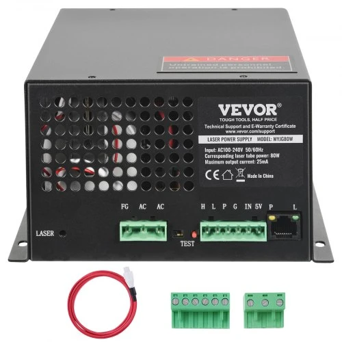 VEVOR CO2 lazerio maitinimo blokas 80W lazerio vamzdžiui
