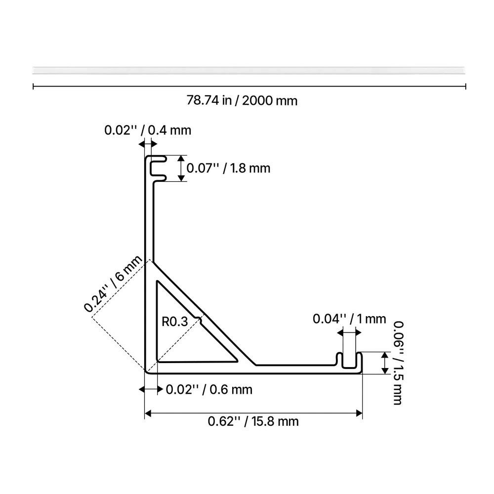 VEVOR V formos LED aliuminio profilis, 10 vnt