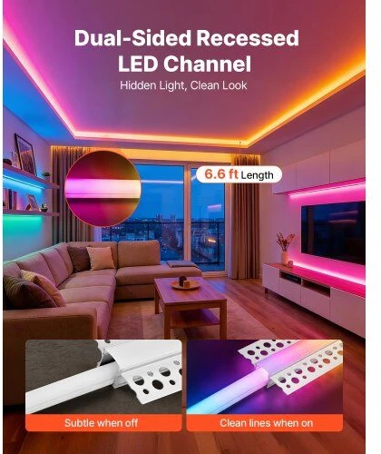 VEVOR led aliuminio profilis sienoms ir luboms