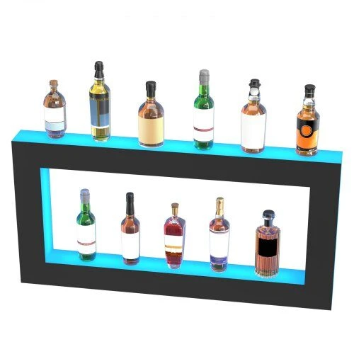 VEVOR LED apšviesta alkoholio lentyna 122 cm