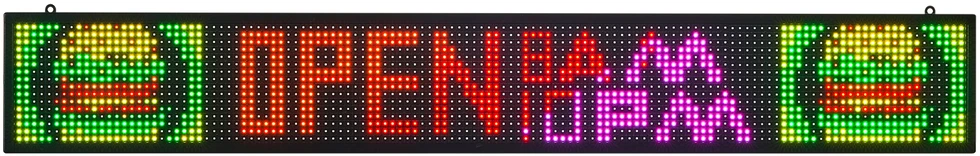 VEVOR 52 cm x 8 cm programuojama LED reklaminė lenta