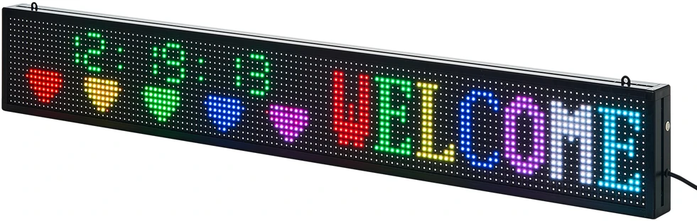 VEVOR 52 cm x 8 cm programuojama LED reklaminė lenta
