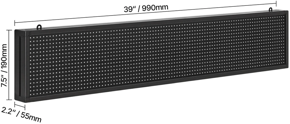 VEVOR 40x8 cm programuojamas LED ekranas
