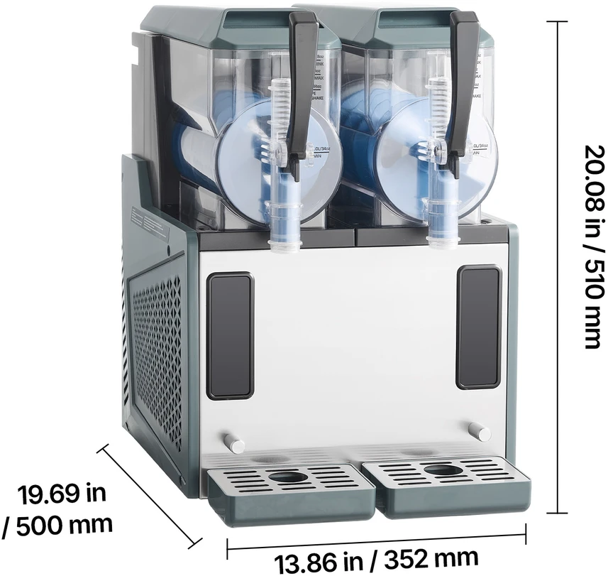 VEVOR Šaldytas gėrimų aparatas namams 4L x 2 talpos