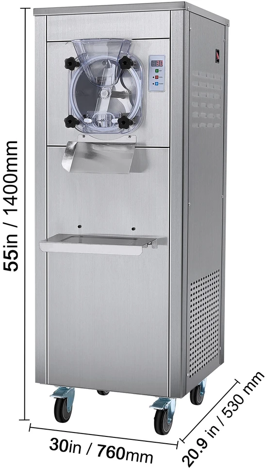VEVOR Kietų ledų gaminimo aparatas 18 L/h