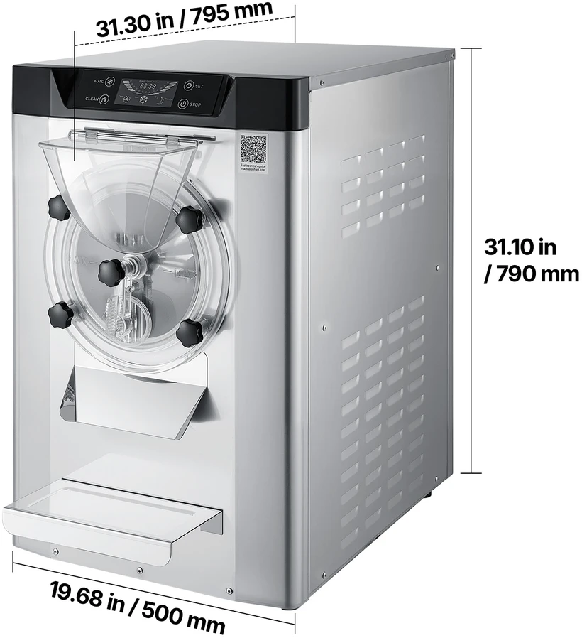 VEVOR Kietųjų ledų gaminimo aparatas, 2000W, 12-20 l/val.