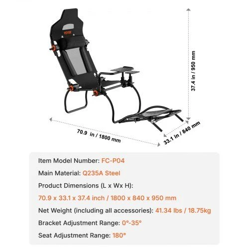 VEVOR Sulankstomas vairo stovas Logitech G923/G920