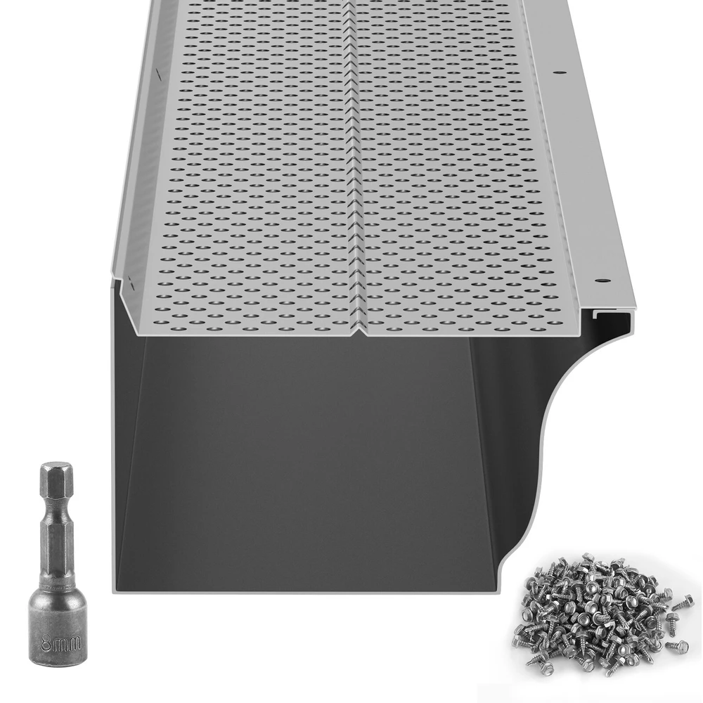 VEVOR Latakų apsauga su aliuminio filtru, 63 metrai