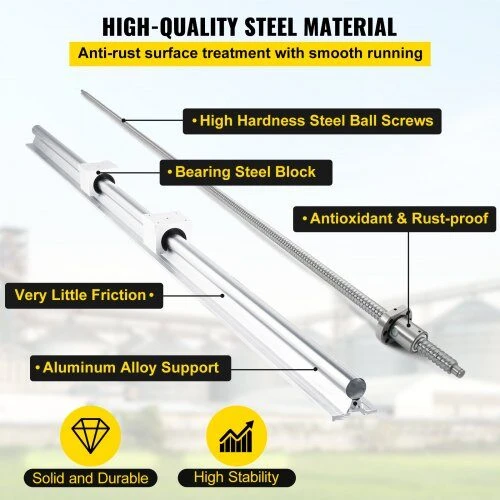 VEVOR SBR20 bėgių ir sriegių rinkinys CNC naudojimui