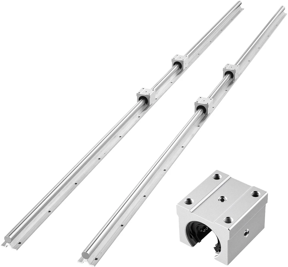 VEVOR Linearinis bėgelis SBR20 2000 mm, 4 guoliai