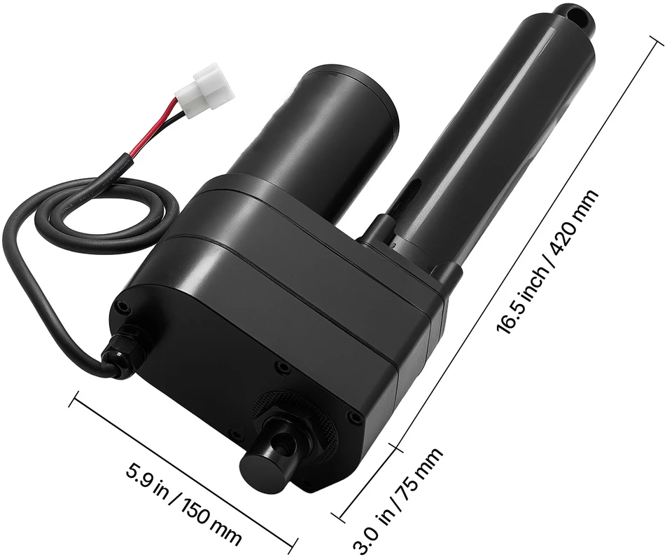 VEVOR 12V linijinis pavaros įtaisas, 150mm eiga, 9000N