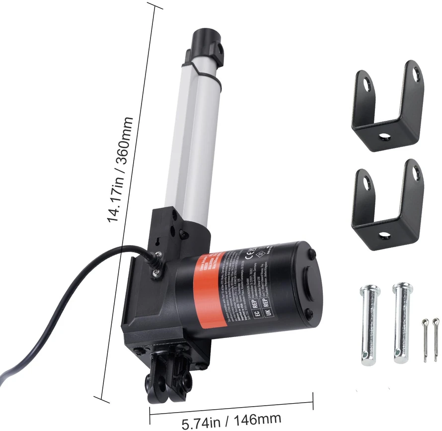 VEVOR 12V linijinis pavaros mechanizmas 150mm 6000N
