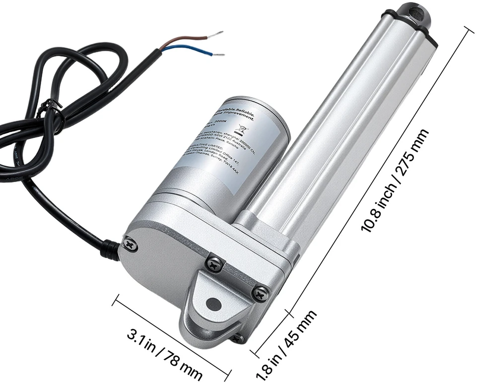 VEVOR 12V linijinis pavaras, IP65, 152mm eiga