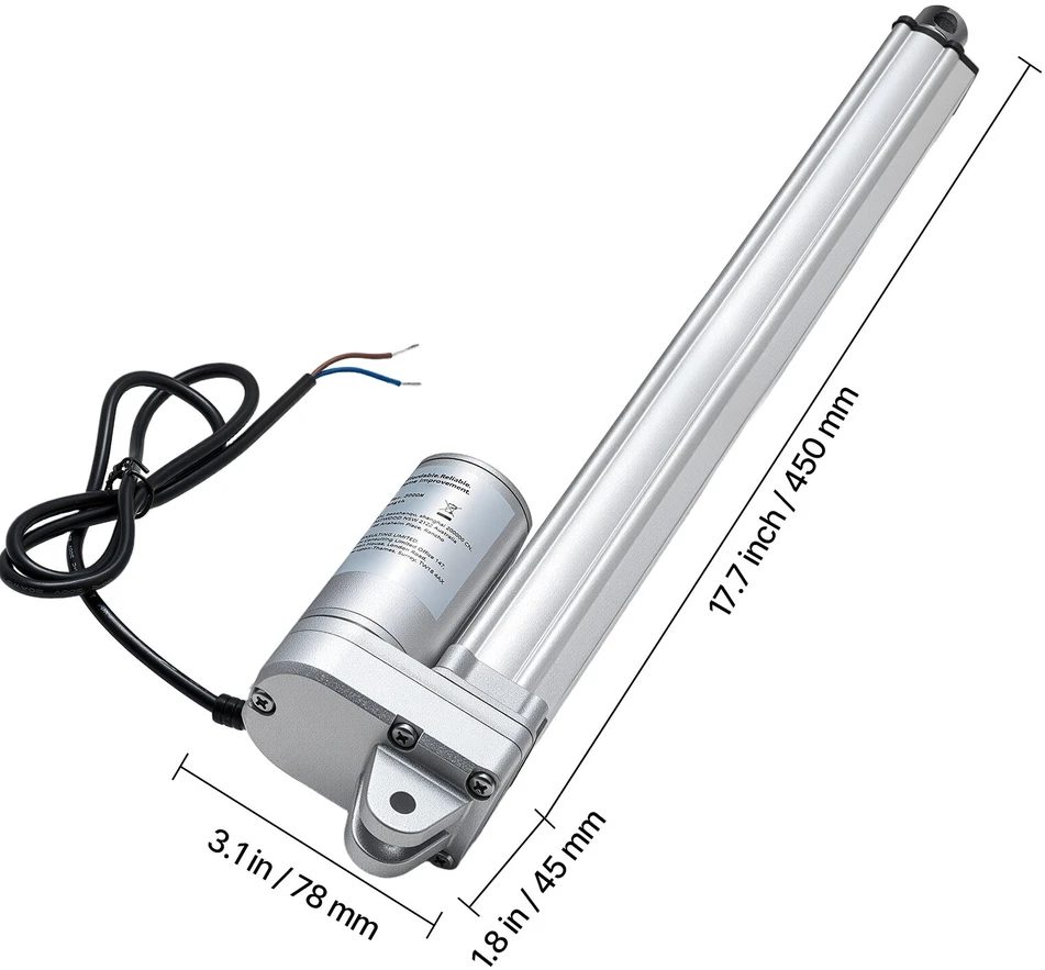 VEVOR 12V linijinis pavaras, 305 mm eiga, IP65