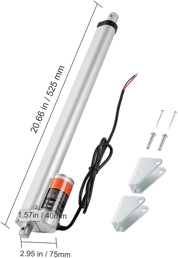 VEVOR 12V linijinis pavaras 16" 1500N