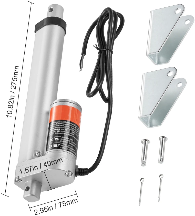 VEVOR 12V 15cm linijinis pavaros aktuatorius su IP54
