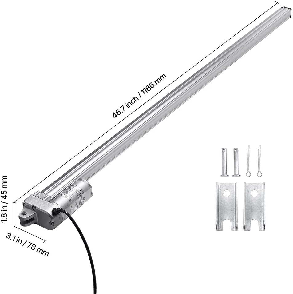 VEVOR 12V linijinis pavaros mechanizmas 101 cm