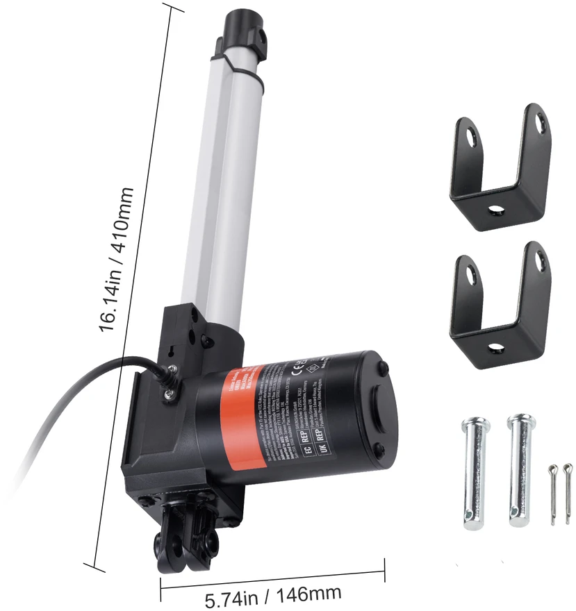 VEVOR Linijinis pavaras 12V 20 cm 6000N IP44