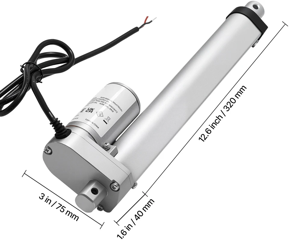 VEVOR 12V linijinis pavaras su 203,2 mm eiga